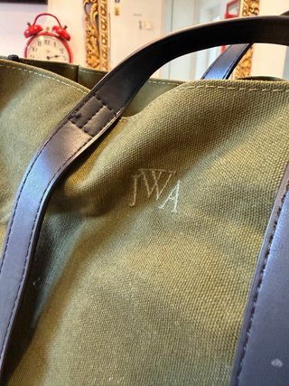 Bolso JW Anderson x Uniqlo Verde y Negro