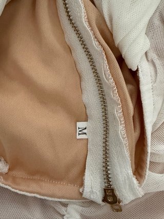 Vestito Shein velato bianco nude
