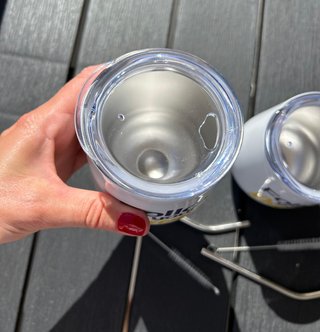 Set 2 Vasos Térmicos con tapa y pajita, nuevos