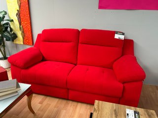 Sofá 3 plazas rojo tela