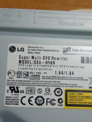LETTORE DVD/CD LG MODELLO GSA-H58N