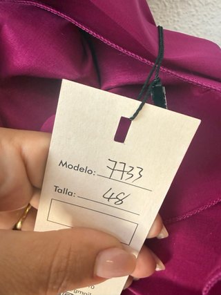 Vestido buganvilla con volantes talla 48