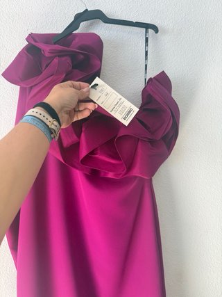 Vestido buganvilla con volantes talla 48