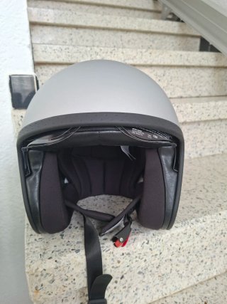 Casco Moto Gris Talla M