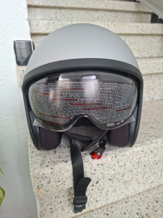 Casco Moto Gris Talla M