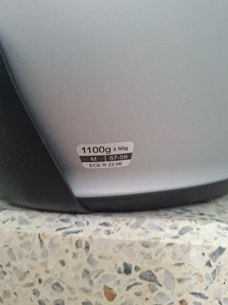 Casco Moto Gris Talla M