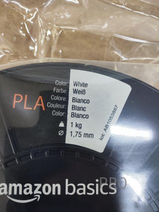 Filamento blanco para impresora 3D Amazon Basics