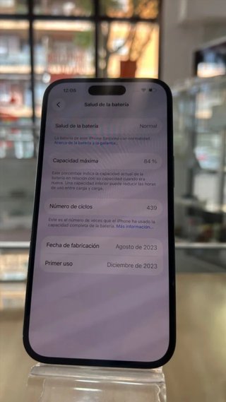 iPhone 15 Negro 128GB Batería 84%