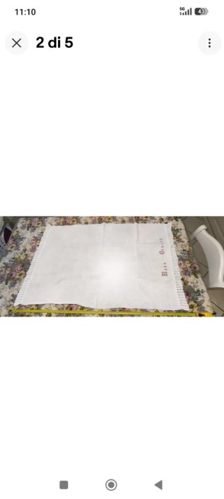 Antico Asciugamano Lino con Pizzo e Trina
