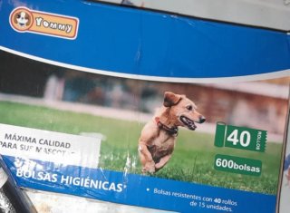 Bolsas para recoger excrementos de mascotas