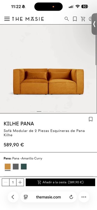 Sofá The Masie beige/marrón