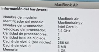 Ordenador Portátil MacBook Air 13 Plata