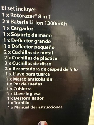 ROTORAZER 8 in 1 Tosaerba, Decespugliatore e Bordatore