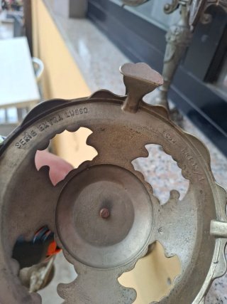 Portacandele in metallo dorato e argentato