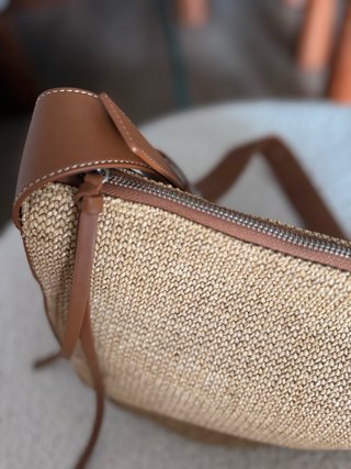 Bolso Rafia y Piel Adolfo Dominguez