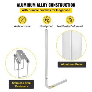Guías para Remolque de Barcos, 46", Un Par de Guías de Remolque de Aluminio, Guías para Remolque Resistentes a la Oxidación con Ancho Ajustable, Piezas de Montaje Incluidas, para Remolque de Barco...