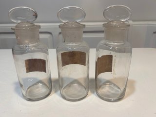 3 Frascos de Farmacia Antiguos