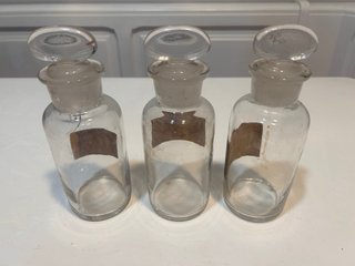 3 Frascos de Farmacia Antiguos