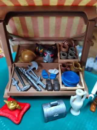 Playmobil puesto de mercado con accesorios