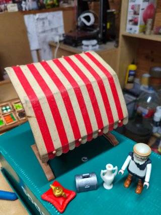 Playmobil puesto de mercado con accesorios