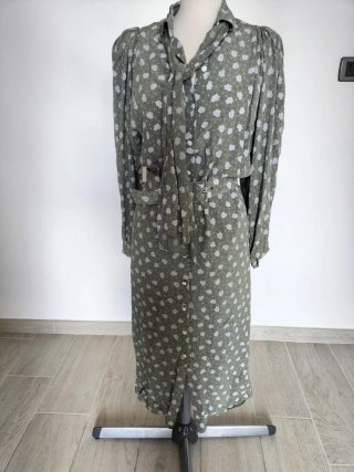 Vestito vintage fantasia fiori e pois