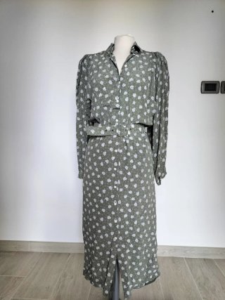 Vestito vintage fantasia fiori e pois