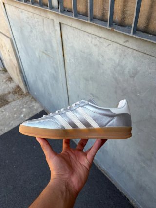 Adidas Gazelle Indoor Argento Bianco