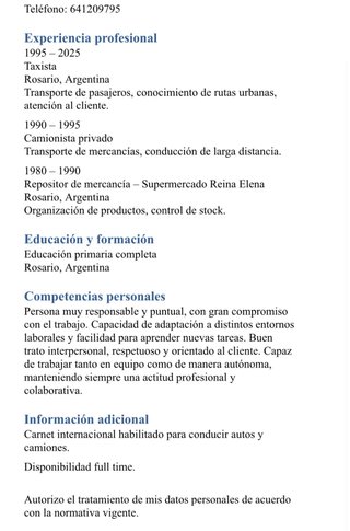 Chofer, albañilería, plomeria, ayudante.