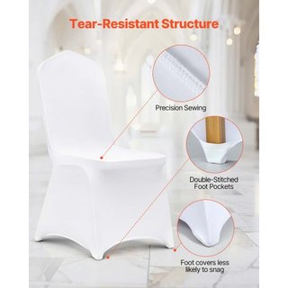 Cubiertas de Silla Plegables de Spandex Elástico, Cubierta de Silla Ajustable Universal, Fundas Protectores Removibles y Lavables, para Bodas, Vacaciones, Banquetes, Fiestas, Celebraciones, Comedo...