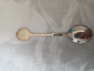 Cuchara de plata con escudo Barcelona fcb