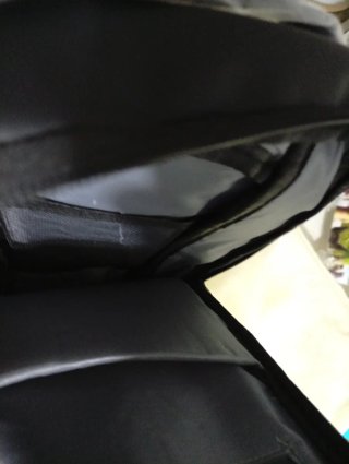 Borsello nero e marrone con zip e lucchetto