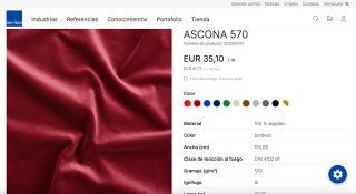 Cortina Acústica Terciopelo Granate Gerriets