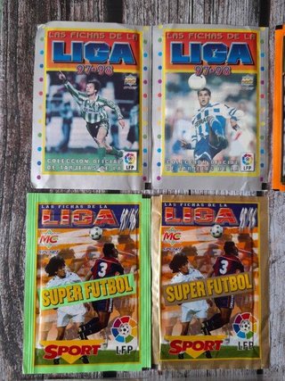 Lote sobres antiguos fútbol y Un, dos, tres