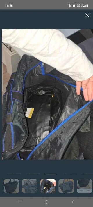 Bolso Maleta Grande con Ruedas Negro/Azul