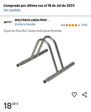 WOLFPACK - Soporte bici suelo individual x 2 uds.