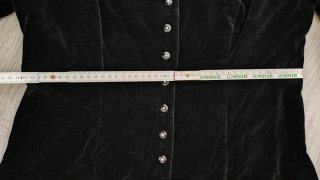 Abito Vintage Anni '80 Velluto e Seta Nero