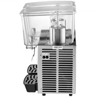Dispensador de Bebidas Frías Comerciales Dispensadores de Jugo de Frutas de Acero Inoxidable 2 Tanques 6.4 Galones Dispensador de Bebidas de Té Helado Equipado con Controlador de Termostato
