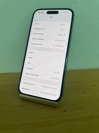 Apple iPhone 16 128gb Teal Grado A+ Batería 97%