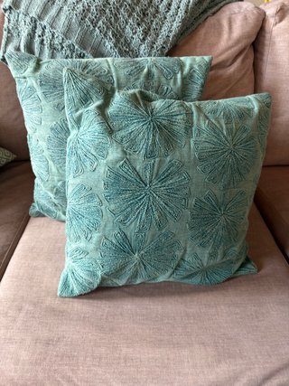 Cojines Decorativos Verde Agua (4 unidades)