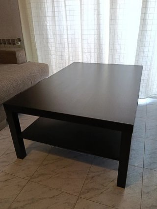 Mesa de centro IKEA LACK negra-marrón