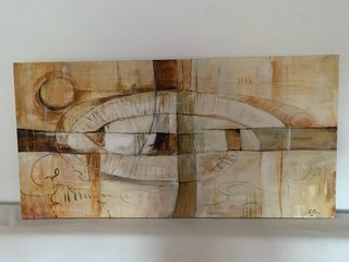 Pintura Artística  Abstracta Beige y Marrón