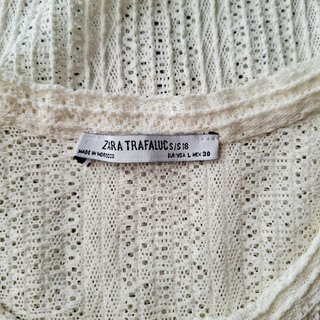 Top Zara Cuello Halter Blanco