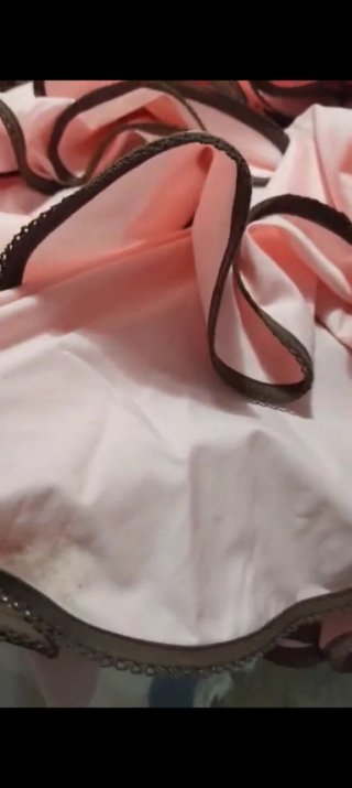 Traje de flamenca marrón y rosa