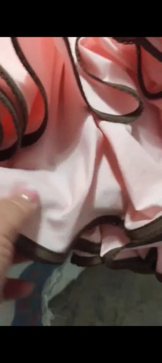 Traje de flamenca marrón y rosa