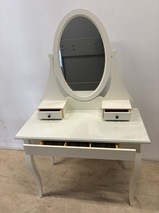 Tocador Ikea Blanco con Espejo Ovalado