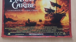 Cartel cine original Piratas del Caribe (2003)