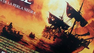 Cartel cine original Piratas del Caribe (2003)