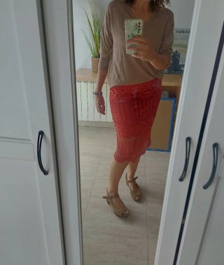 Falda crochet ganchillo