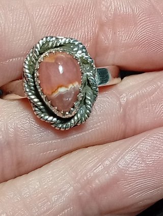 Anillo Plata Ley rodocrosita