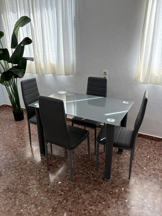 ENVIO GRATIS!! Juego comedor 4 sillas grises